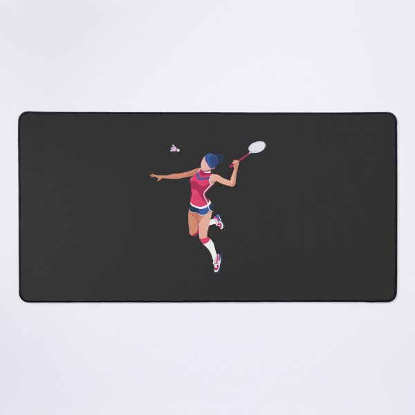 Item preview, Dynamic Badminton Player Silhouette in Action Sports Design designed and sold by cryptodeal.