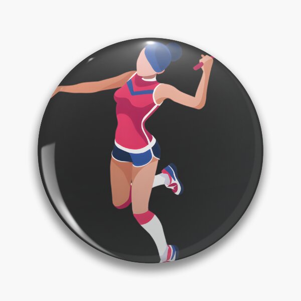 Artikelvorschau, Dynamische Badmintonspieler-Silhouette im Sportdesign entworfen und verkauft von cryptodeal.