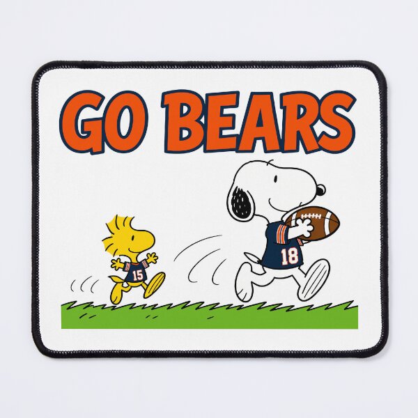 Item preview, Snoopy & Woodstock Chicago Bears Football Retro F447 designed and sold by GLUVY-THEME.