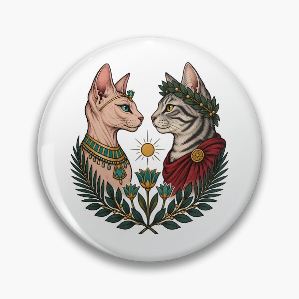 Item preview, Egyptian Queen Roman General Cats Art designed and sold by Old's Cool Cat Studio.