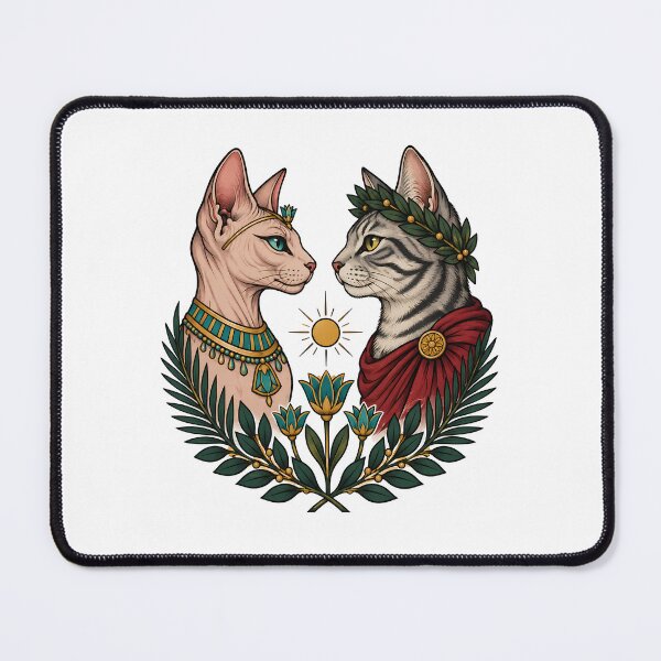 Item preview, Egyptian Queen Roman General Cats Art designed and sold by Old's Cool Cat Studio.