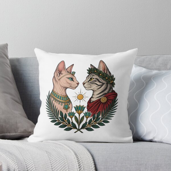 Item preview, Egyptian Queen Roman General Cats Art designed and sold by Old's Cool Cat Studio.