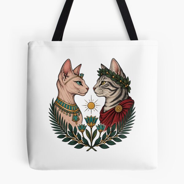 Item preview, Egyptian Queen Roman General Cats Art designed and sold by Old's Cool Cat Studio.