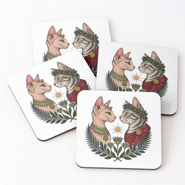 Item preview, Egyptian Queen Roman General Cats Art designed and sold by Old's Cool Cat Studio.