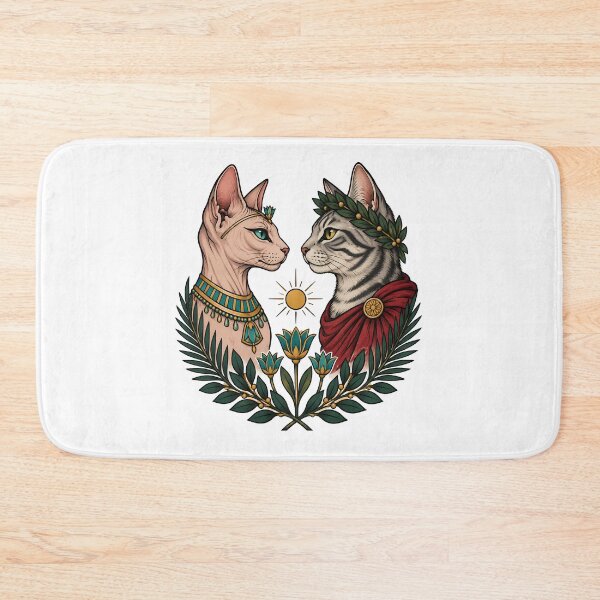 Item preview, Egyptian Queen Roman General Cats Art designed and sold by Old's Cool Cat Studio.