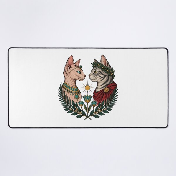 Item preview, Egyptian Queen Roman General Cats Art designed and sold by Old's Cool Cat Studio.