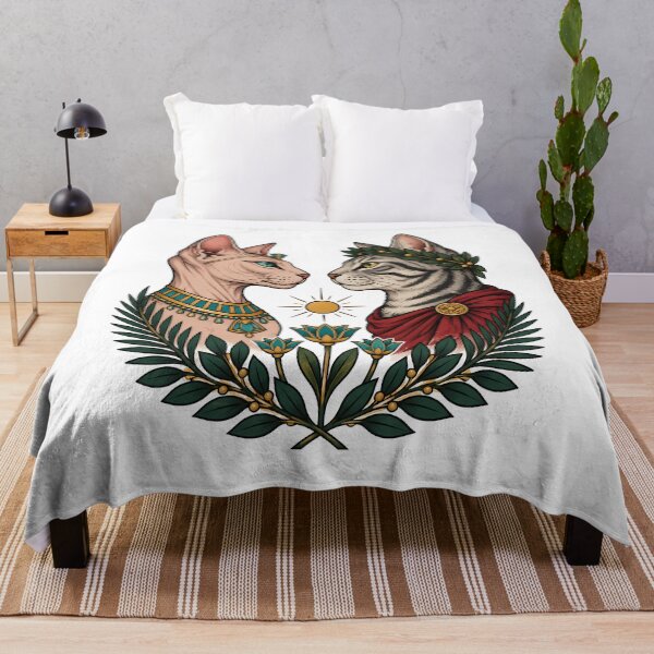Item preview, Egyptian Queen Roman General Cats Art designed and sold by Old's Cool Cat Studio.