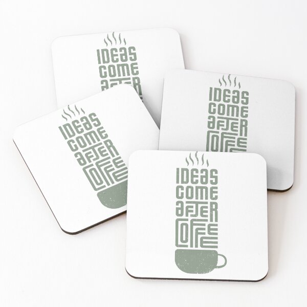 Item preview, Ideas Come After Coffee Funny Typography Art designed and sold by serotonin75114.