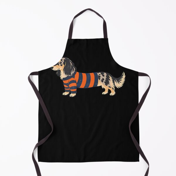 Item preview, Dapple Dachshund Orange Striped Knit Gift designed and sold by serialcarachts.