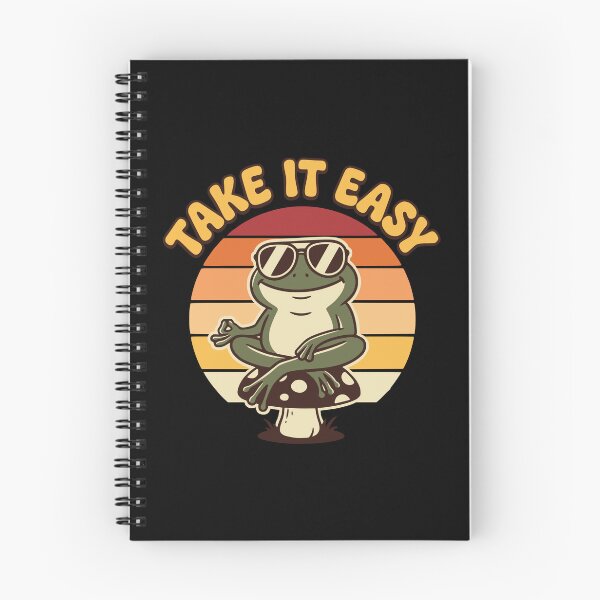 Item preview, Vintage Take It Easy Meditating Frog designed and sold by Doodlywood.