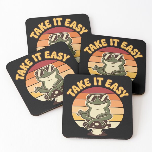 Item preview, Vintage Take It Easy Meditating Frog designed and sold by Doodlywood.