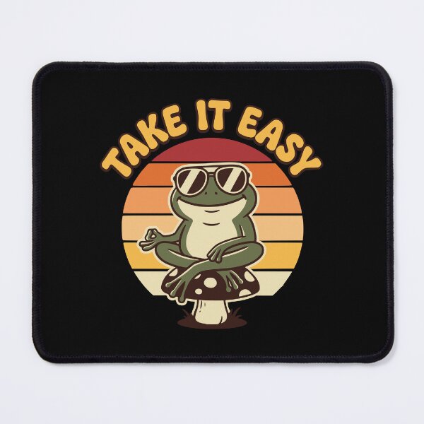 Item preview, Vintage Take It Easy Meditating Frog designed and sold by Doodlywood.
