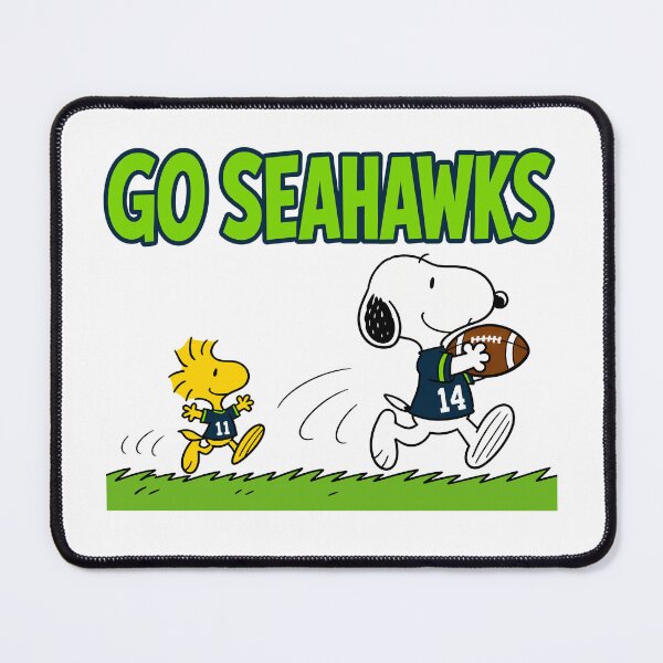 Item preview, Snoopy & Woodstock Seattle Seahawks Football Retro F448 designed and sold by GLUVY-THEME.
