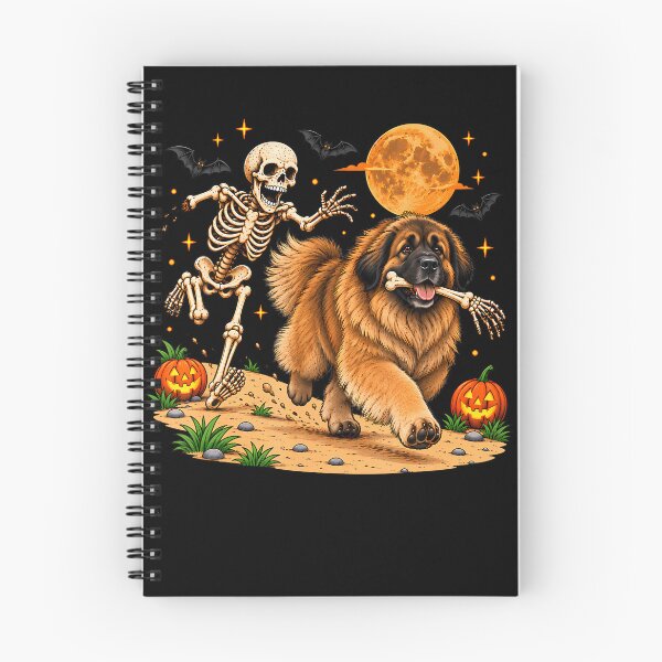 Item preview, Funny Skeleton Chasing Leonberger Halloween Dog Mom Pet designed and sold by serialcarachts.