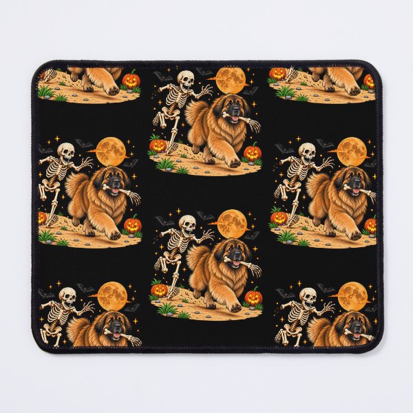 Item preview, Funny Skeleton Chasing Leonberger Halloween Dog Mom Pet designed and sold by serialcarachts.