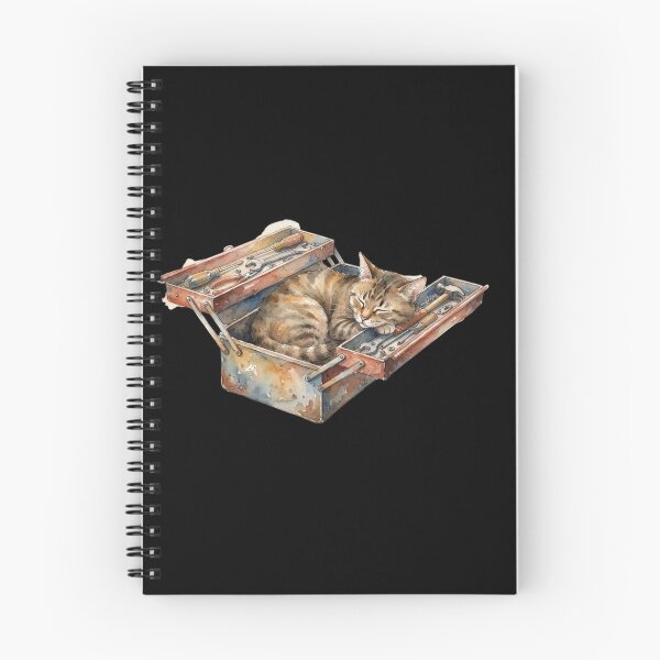 Item preview, Cute Tabby Cat Sleeping In Metal Toolbox designed and sold by bvdesignart.