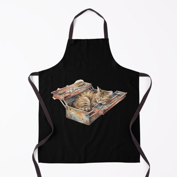 Item preview, Cute Tabby Cat Sleeping In Metal Toolbox designed and sold by bvdesignart.