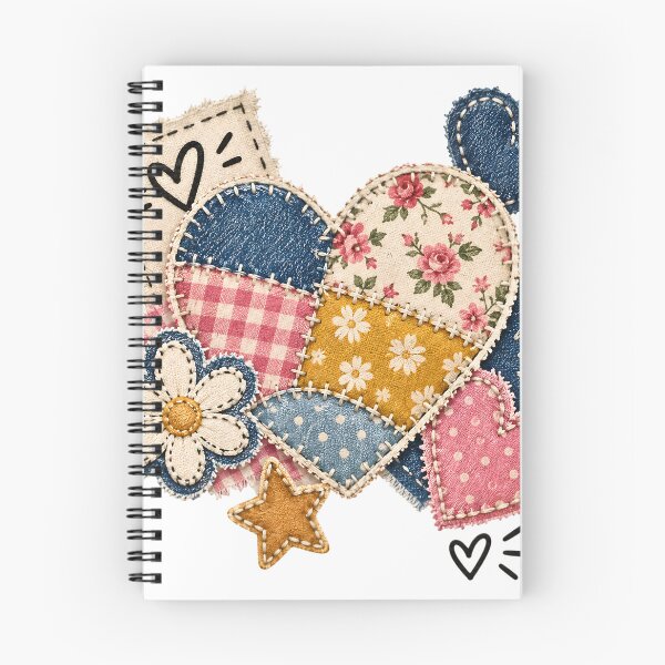 Item preview, Faux Patchwork Heart Quilt Vintage Cottagecore Fabric Collage Cute Handmade Aesthetic designed and sold by Bhaskar Digital Art.