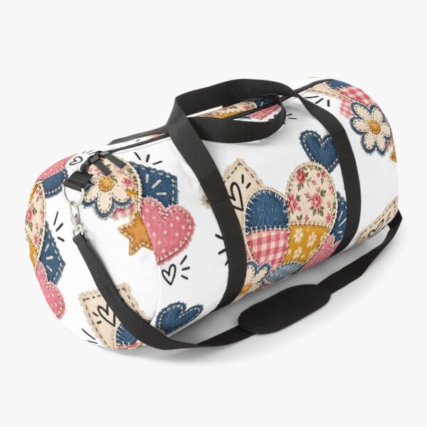 Item preview, Faux Patchwork Heart Quilt Vintage Cottagecore Fabric Collage Cute Handmade Aesthetic designed and sold by Bhaskar Digital Art.