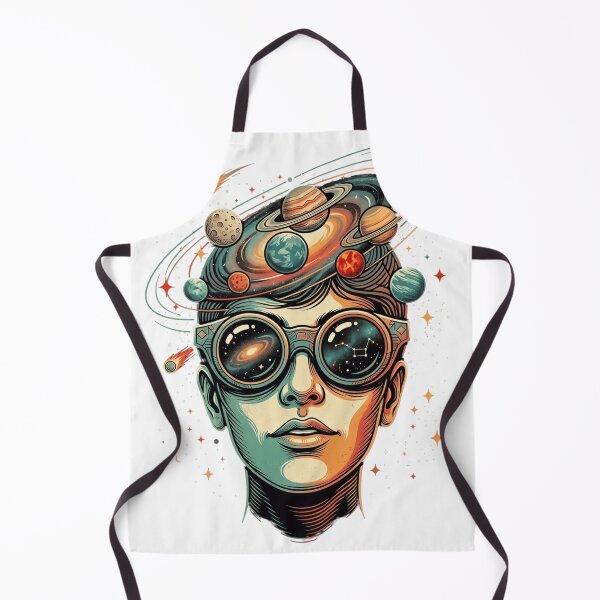 Item preview, Cosmic Explorer Portrait – Galaxy Goggles Space Art designed and sold by RON-FASHION.