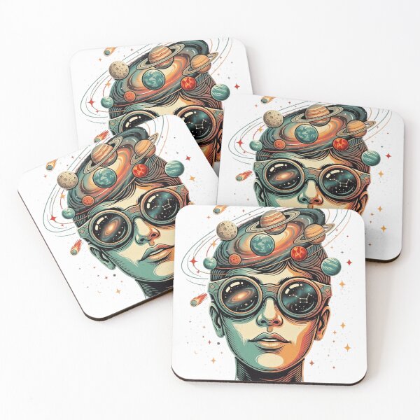 Item preview, Cosmic Explorer Portrait – Galaxy Goggles Space Art designed and sold by RON-FASHION.