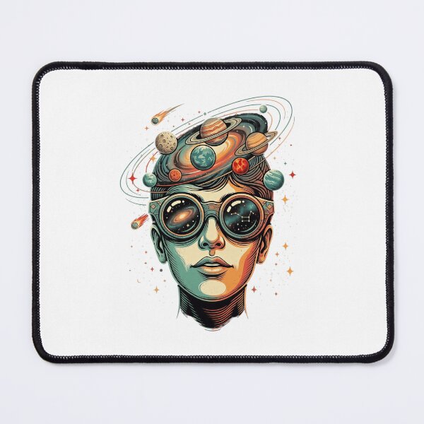 Item preview, Cosmic Explorer Portrait – Galaxy Goggles Space Art designed and sold by RON-FASHION.