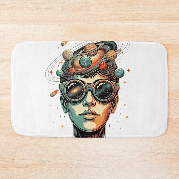 Item preview, Cosmic Explorer Portrait – Galaxy Goggles Space Art designed and sold by RON-FASHION.