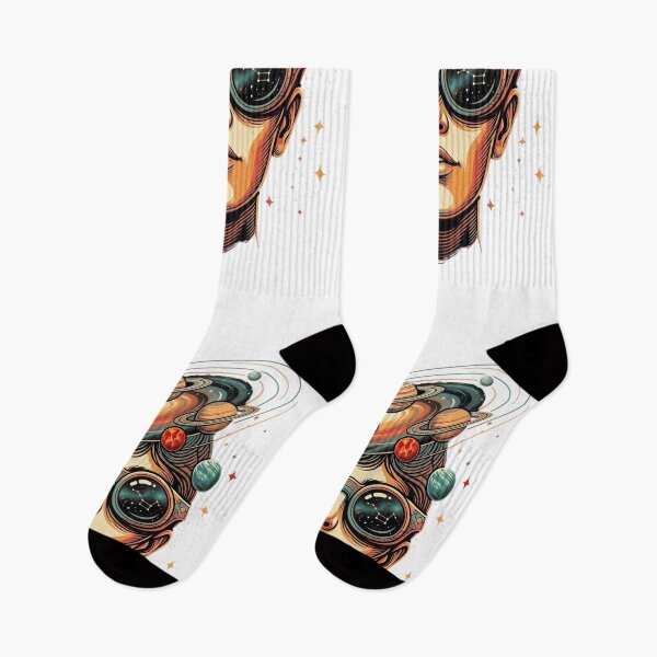 Item preview, Cosmic Explorer Portrait – Galaxy Goggles Space Art designed and sold by RON-FASHION.