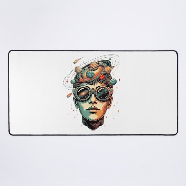 Item preview, Cosmic Explorer Portrait – Galaxy Goggles Space Art designed and sold by RON-FASHION.
