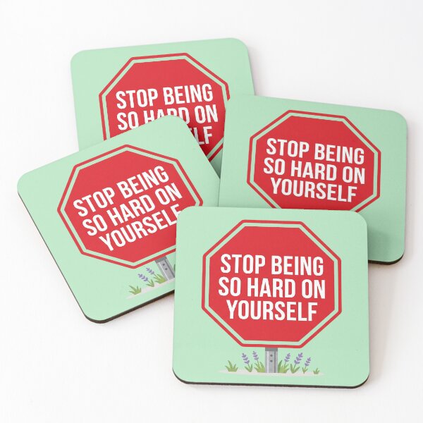Item preview, Motivational Stop Sign Self Care Mental Health Quote designed and sold by Numair  Baig.