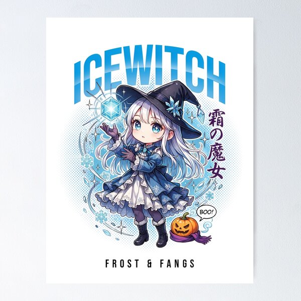 Item preview, Ice Witch Frost and Bone Halloween Design Graphic Tee v16 designed and sold by DarylWelsh2024.
