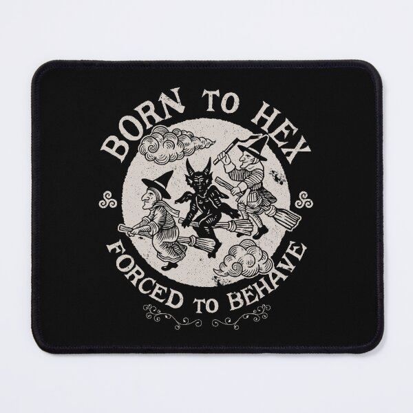 Item preview, Born to Hex Funny Witch – Dark Humor Occult Vintage Woodcut designed and sold by Nemons.