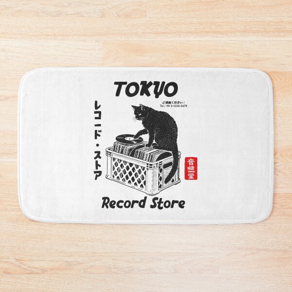Item preview, Tokyo Record Store Cat Vintage Y2k Japanese designed and sold by nosu-art-pod.