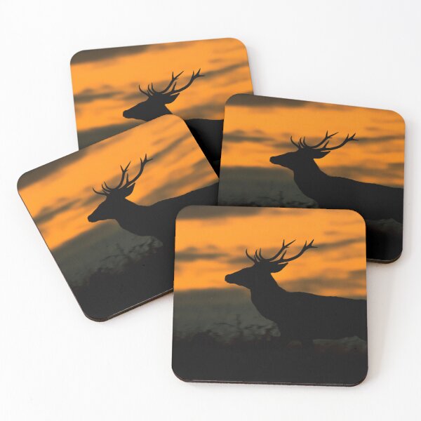 Item preview, Red Deer Stag at Fiery Sunset designed and sold by gabormedve.