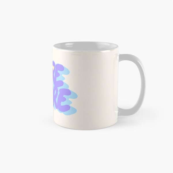 Item preview, More Amore Cute Retro Heart Typographic in Soft Pastel Purple Blue designed and sold by nineFlorals.