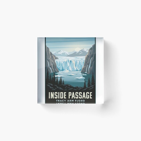 Item preview, Tracy Arm Fjord Inside Passage Alaska Glacier Travel Sticker designed and sold by DetourDgn.