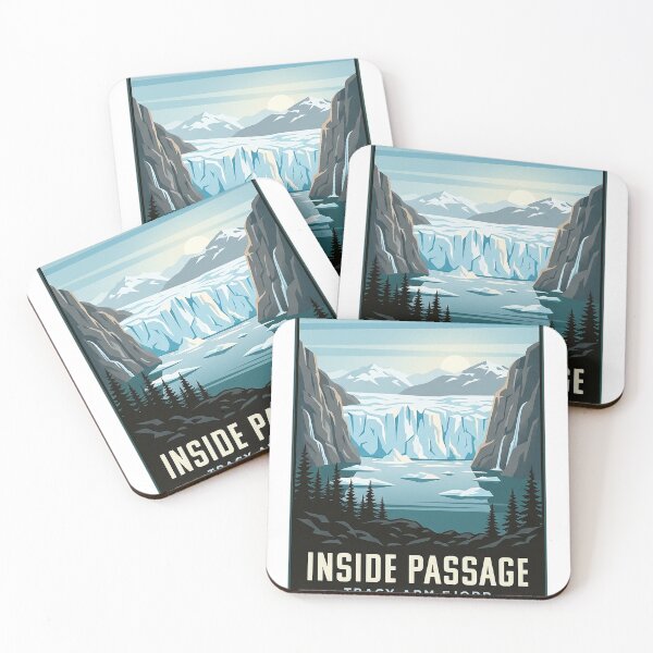 Item preview, Tracy Arm Fjord Inside Passage Alaska Glacier Travel Sticker designed and sold by DetourDgn.