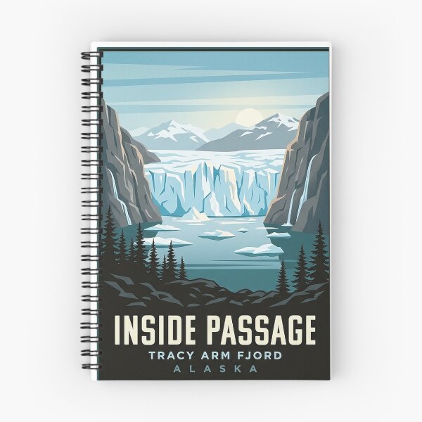 Item preview, Tracy Arm Fjord Inside Passage Alaska Glacier Travel Sticker designed and sold by DetourDgn.