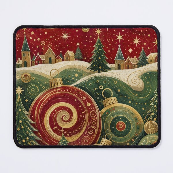 Item preview, Christmas Ornaments Folk Art Village Starry Night designed and sold by Lizetteh.