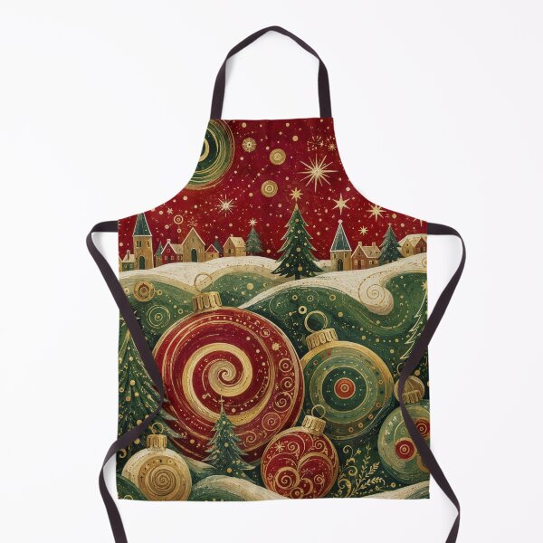Item preview, Christmas Ornaments Folk Art Village Starry Night designed and sold by Lizetteh.