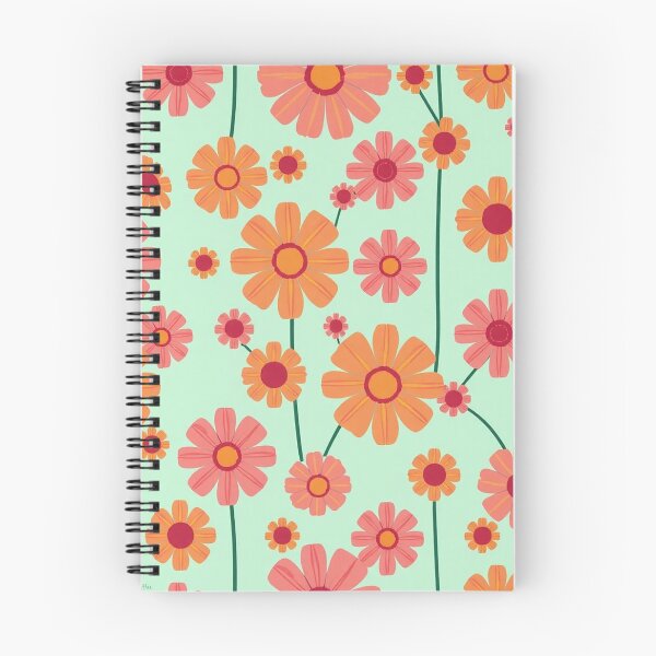 Item preview, Groovy 70s Retro Orange Flower Power Pattern designed and sold by IntelliMindDesigns.