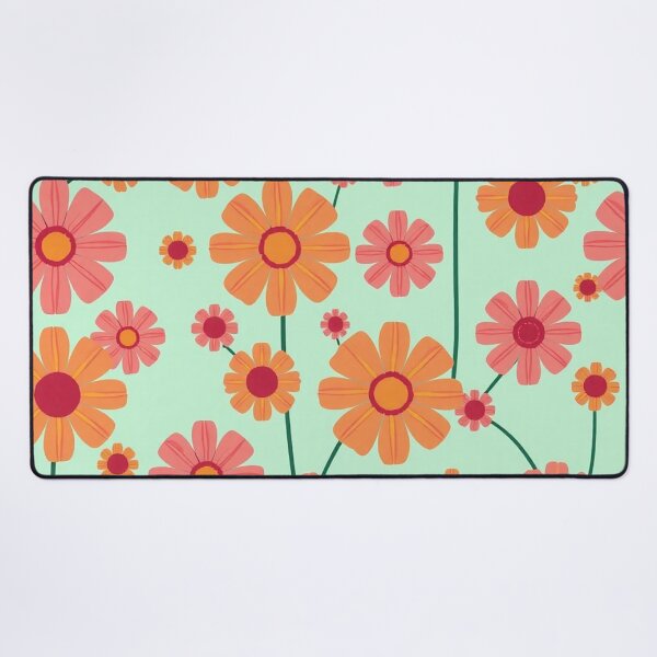 Item preview, Groovy 70s Retro Orange Flower Power Pattern designed and sold by IntelliMindDesigns.
