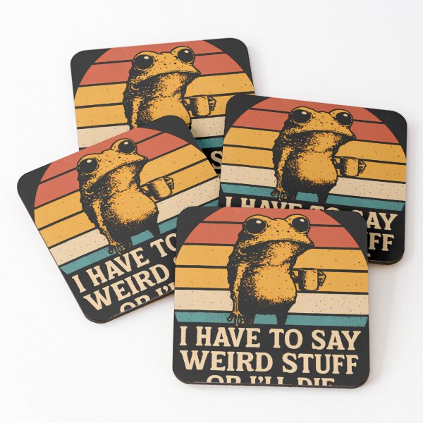 Item preview, I Have To Say Weird Stuff Or I'Ll Die Funny Retro Frog Meme designed and sold by ryan-little.