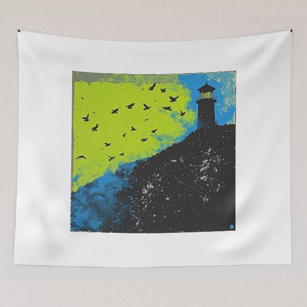 Item preview, Neon Coastal Watchtower Silhouette designed and sold by douglastannet.