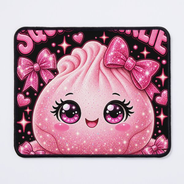 Item preview, Sparkly Pink Squishy Girlie Cute Kawaii Dumpling designed and sold by AddieBlu.