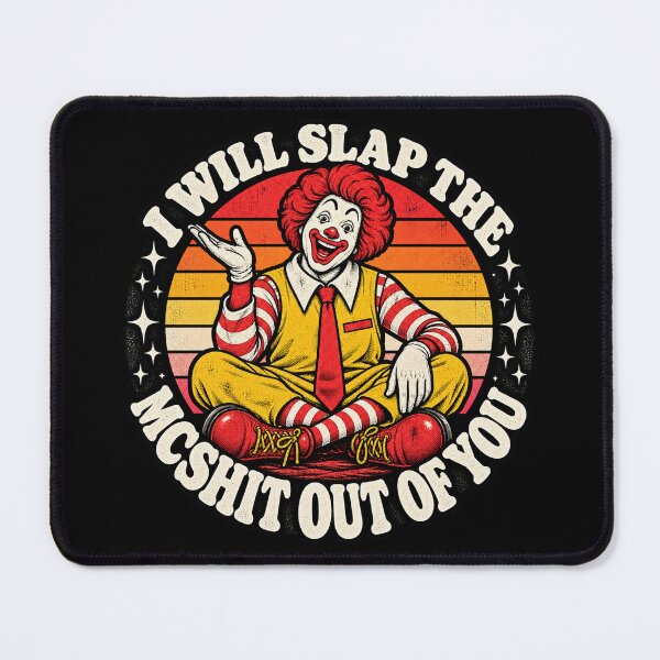 Item preview, I'll Slap the MCSHIT Out of You Retro Clown designed and sold by Gabriela Mihai.