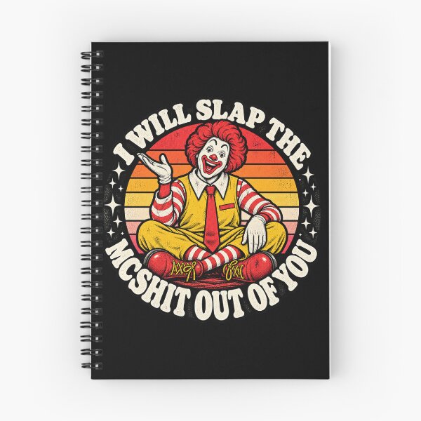 Item preview, I'll Slap the MCSHIT Out of You Retro Clown designed and sold by Gabriela Mihai.