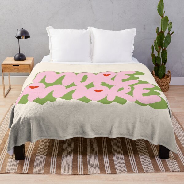 Item preview, More Amore Cute Retro Heart Typographic in Soft Pastel Pink Green designed and sold by nineFlorals.