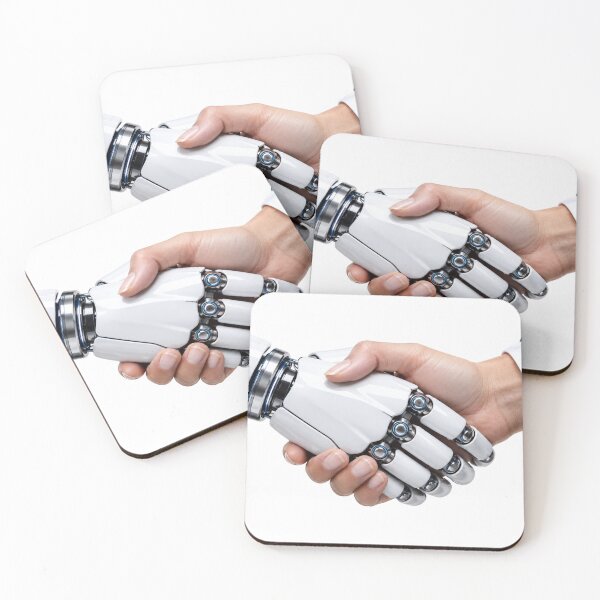 Item preview, Artificial Intelligence Robotic and Human Handshake Concept designed and sold by IntelliMindDesigns.