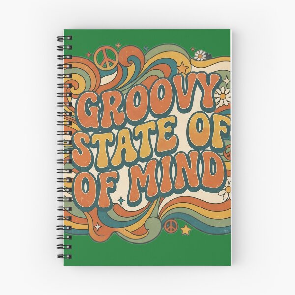 Item preview, Groovy State of Mind Retro 70s Aesthetic Vintage Peace and Love Typography T-Shirt, Stickers, and Home Decor designed and sold by Bhaskar Digital Art.